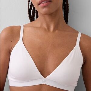GAP Women's White Bralette Organic Stretch Cotton Triangle Bra size small